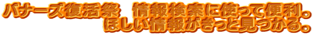 �o�i�[�Y�����Ձ@��񌟍��Ɏg���ĕ֗��B �ق�����񂪂����ƌ�����B